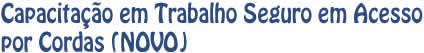 Capacitação em Trabalho Seguro em Acesso por Cordas (NOVO)